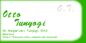otto tunyogi business card