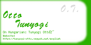 otto tunyogi business card